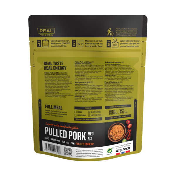Pulled Pork with Rice - 701 kcal - Real Field Meal